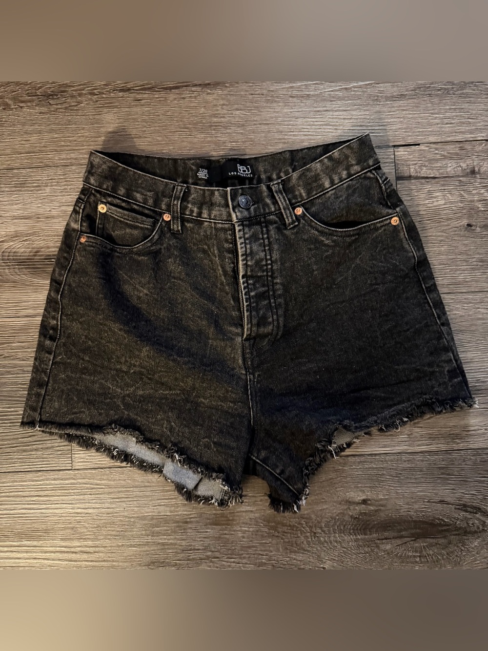Black Denim Shorts